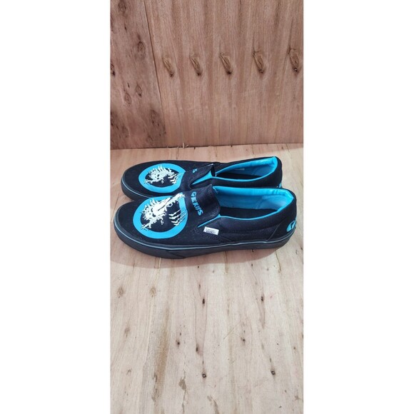 Vans Germs Slip-On Shoes Mens Size 10 Blue Skull Limited Edition collab main image 5